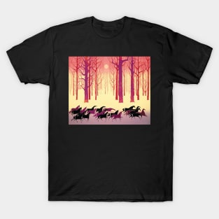 eyvind earle horses T-Shirt